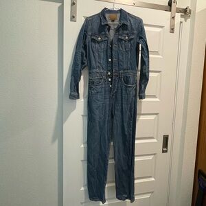 American Eagle Outfitters Blue Denim Jumpsuit